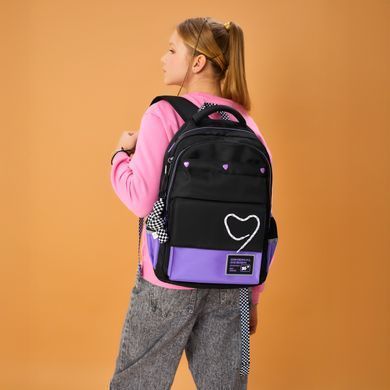 Рюкзак шкільний YES Purple Hearts TS-48