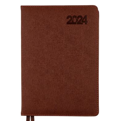 Щоденник А5 Leo Planner датований 2024 Escalada коричневий