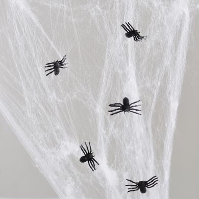 Набір пластикових чорних павуків для декору, 50 шт.