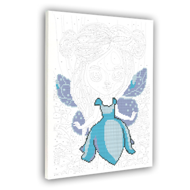 Картина по номерам с алмазной мозаикой SANTI Цветочная фея 30*40 см