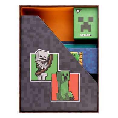 Настольный органайзер в наборе YES Minecraft' картонный, 4 предмета