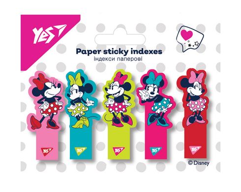 Індекси паперові YES Minnie Mouse 50x15мм, 100шт (5x20)