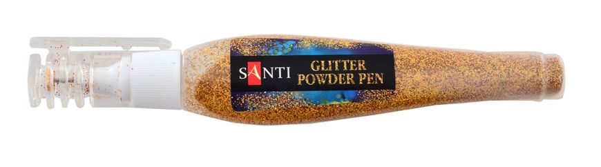 Ручка Santi з розсипним гліттером, золотий, 10г