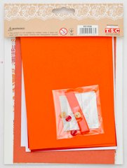 Набор для творчества "Сделай открытку", 4шт/уп., 12*17см, "Цветы оранжево-красные"