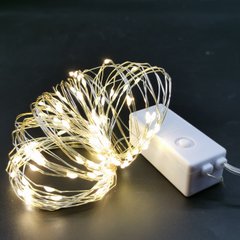Гирлянда светодиодная нить Novogod'ko на медн. провол., 100 LED, теплый белый, 10 м, 8 реж