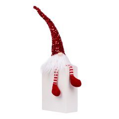 Новогодняя мягкая игрушка Novogod'ko «Гном», красная пайетка, 56 см, LED тело