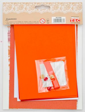 Набір для творчості "Зроби листівку", 4шт/уп, 12*17 см, "Квіти оранжево-червоні"