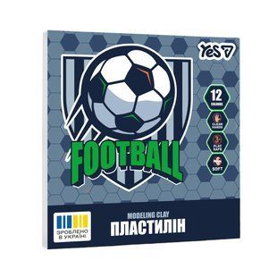Пластилін Yes 12 кольорів 240г Football