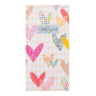 Блокнот 100*200/96 ЛИН. интег.,фольга голог.серебро+УФ-выб. "Turnowsky. Pattern heart" YES