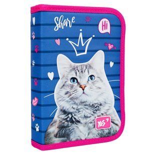 Пенал твердий YES одинарний з клапаном HP-03 Cats