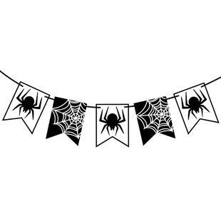 Гірлянда бум. прапорці Yes! Fun Хелловін "Spider", 12 прапорців, 3м
