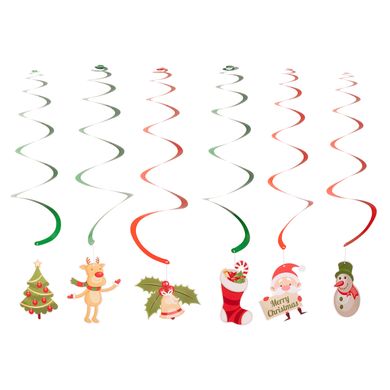 Підвіска спіраль Novogod'ko "Merry Christmas", 60 см, 6 шт.