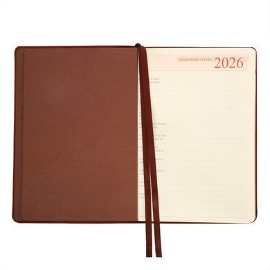 Щоденник А5 Leo Planner датований 2026 "Case", інтегральний, коричневий, 368 сторінок