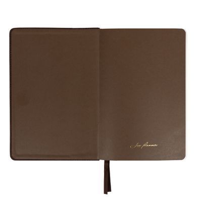 Щоденник діловий Leo Planner Nebraska А5 датований 2027 твердий коричневий 368 сторінок