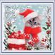 Алмазна мозаїка SANTI "Різдвяний котик", 30*40см 1 з 3