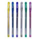 Ручки гелевые YES "Glitter", набор 6шт. 4 из 4