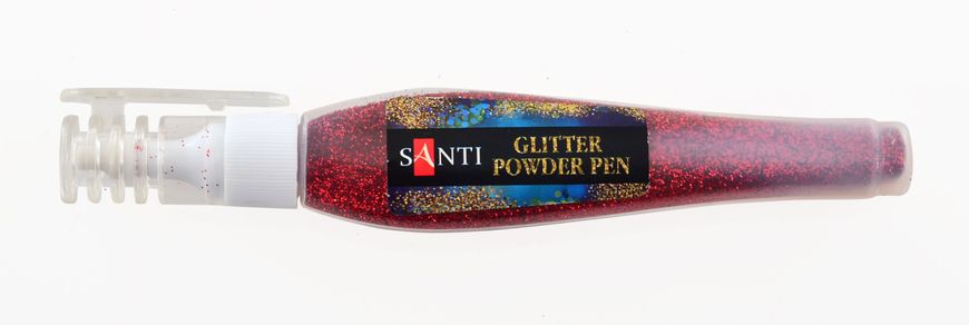 Ручка Santi з розсипним гліттером, червоний, 10г