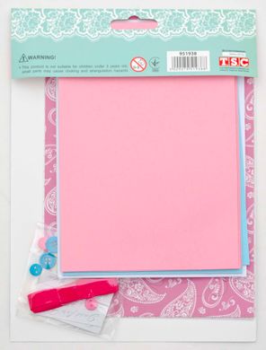 Набор для творчества "Сделай открытку", 4шт/уп., 12*17см, "Цветы розово-голубые"