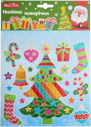 Наклейки Yes! Fun новогодние для декора (24*18,4 см)