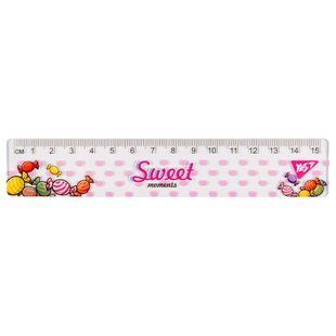 Линейка Yes 15 см Sweet Cream