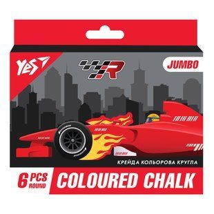 Мел цветной YES 6 шт. JUMBO Race legend