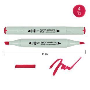 Маркер спиртовой SANTI Brush SA-4 алый