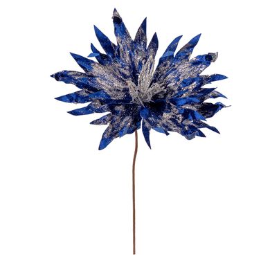Квітка декоративна Novogod'ko Хризантема, синя, 24 см
