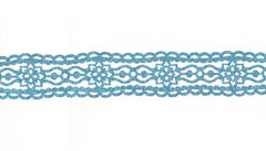 Лента фигурная самоклеящаяся блестящая, "Кружево", голубая, 1.5 м
