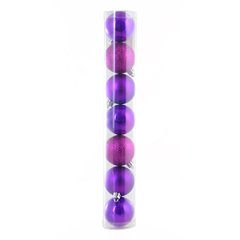 Куля Yes! Fun d - 4 см, 7 шт./уп., фіолетовий: перламутровий - 3, матовий - 2, глітер - 2