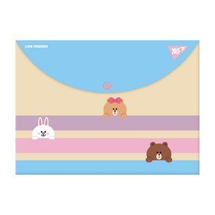 Папка конверт на кнопці Yes Line Friends B5