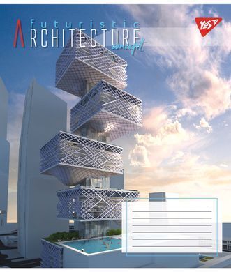 Зошит для записів Yes Futuristic architecture 36 аркушів клітинка