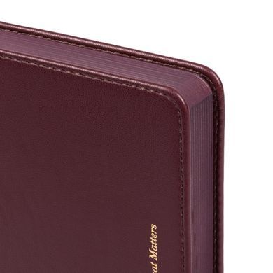 Щоденник діловий Leo Planner Royal А5 датований 2027 твердий бордовий 368 сторінок