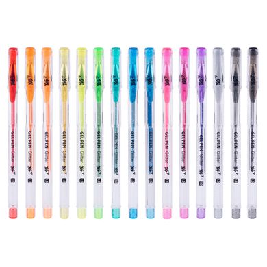 Ручка гелева YES "Glitter" 30 кольорів/тубус