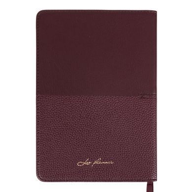 Щоденник діловий Leo Planner Royal А5 датований 2027 твердий бордовий 368 сторінок