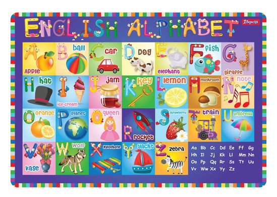 Підкладка для столу 1Вересня дитяча "Алфавіт (англ)"