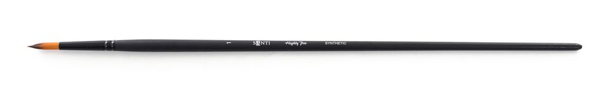Кисть худож. синтетика "Santi Highly Pro", длинная ручка, круглая, №1.